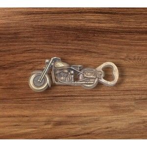 Motorcycle Bottle Opener Handheld Tool Pocket Gift For Dad Bronze Colored NEW